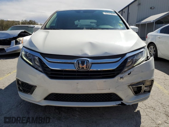 2018 Honda Odyssey EX-L with VIN 5FNRL6H72JB058195, listed as a Copart auction lot 51543075 with 84,625 mi miles and Salvage Title. Bid and sale history available at carsss.com. Image 5.