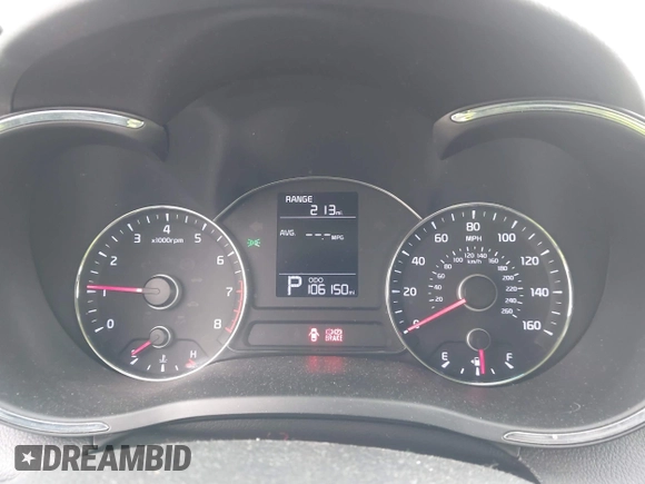 2016 Kia Forte LX with VIN KNAFK4A66G5564020, listed as a IAAI auction lot 41816809 with 106,150 mi miles. Bid and sale history available at carsss.com. Image 7.