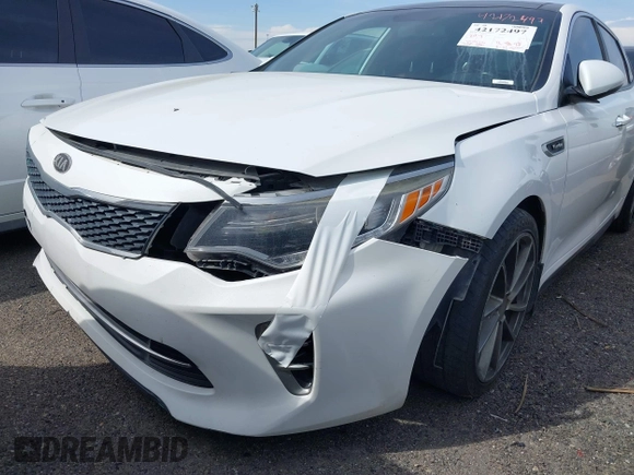 2016 Kia Optima SX Turbo with VIN 5XXGW4L23GG027090, listed as a IAAI auction lot 42172497 with 150,426 mi miles and . Bid and sale history available at DreamBid. Image 6.