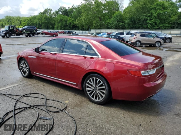 2017 Lincoln Continental Select with VIN 1LN6L9TK0H5629559, listed as a Copart auction lot 61366205 with 69,409 mi miles and Salvage title. Bid and sale history available at DreamBid. Image 2.