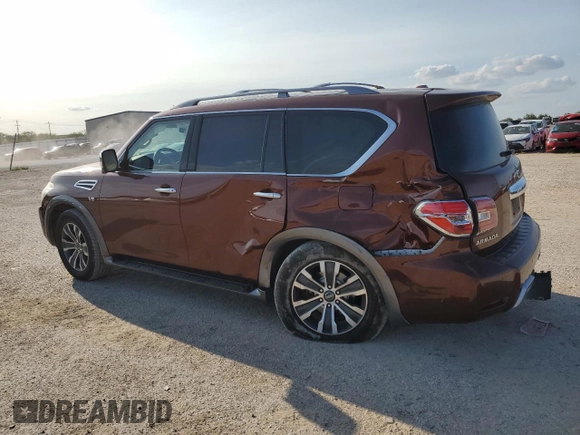 2017 Nissan Armada SL with VIN JN8AY2ND8H9010517, listed as a Copart auction lot 61785834 with 142,157 mi miles and Salvage Title. Bid and sale history available at carsss.com. Image 2.
