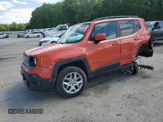2016 Jeep Renegade Latitude z VIN ZACCJABT7GPD16054, wystawiony jako Copart lot #57704455 z przebiegiem 105 742 mil mil oraz Szkoda całkowita • Salvage title. Historia ofert i sprzedaży dostępna na DreamBid. Obrazek 1.
