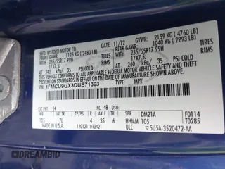 2013 Ford Escape SE с VIN 1FMCU9GX3DUB71893, выставлен на аукционе IAAI как лот 42612767 с пробегом 80 849 миль миль и . История ставок и продаж доступна на DreamBid. Изображение 9.