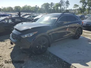 2016 Infiniti QX70 z VIN JN8CS1MU5GM671150, wystawiony jako Copart lot #52482345 z przebiegiem 138 204 mil mil oraz Szkoda całkowita • Salvage title. Historia ofert i sprzedaży dostępna na DreamBid. Obrazek 1.