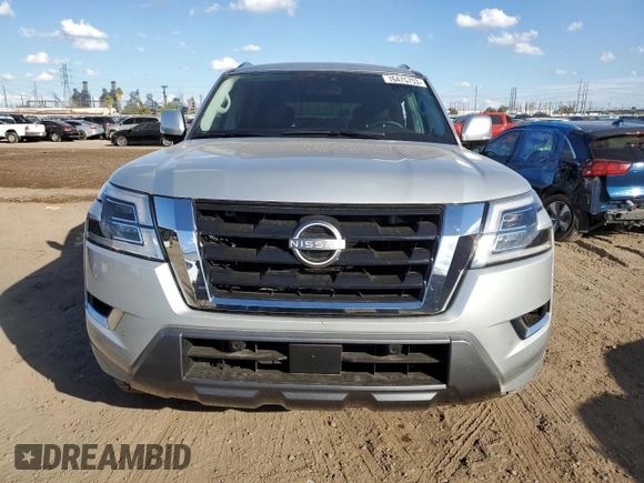 2022 Nissan Armada SV with VIN JN8AY2AC5N9161632, listed as a Copart auction lot 76475753 with 17,665 mi miles. Bid and sale history available at carsss.com. Image 5.