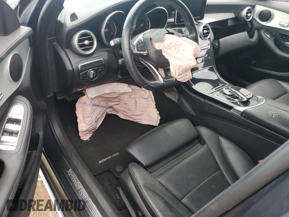 2015 Mercedes-Benz C 300 with VIN 55SWF4JB8FU086246, listed as a Copart auction lot 55706575 with Not Provided miles and Salvage Title. Bid and sale history available at DreamBid. Image 8.
