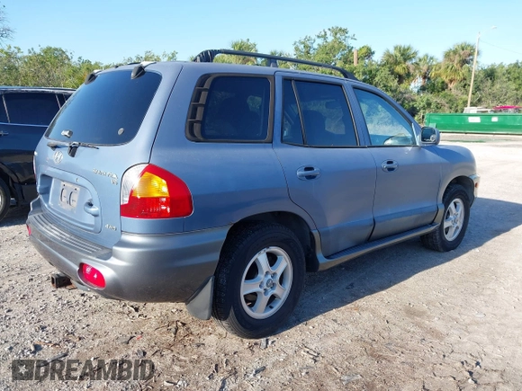 2003 Hyundai Santa Fe GLS with VIN KM8SC73D33U469955, listed as a IAAI auction lot 41989360 with 66,798 mi miles. Bid and sale history available at carsss.com. Image 4.