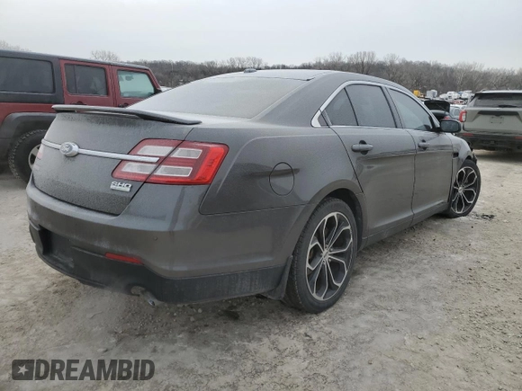 2015 Ford Taurus SHO with VIN 1FAHP2KT8FG158965, listed as a Copart auction lot 89404715 with 122,032 mi miles and Salvage Title. Bid and sale history available at DreamBid. Image 3.