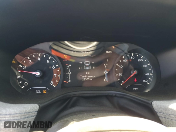 2024 Jeep Compass Sport with VIN 3C4NJDAN2RT600460, listed as a Copart auction lot 53702675 with 28,303 mi miles and Salvage title. Bid and sale history available at DreamBid. Image 9.
