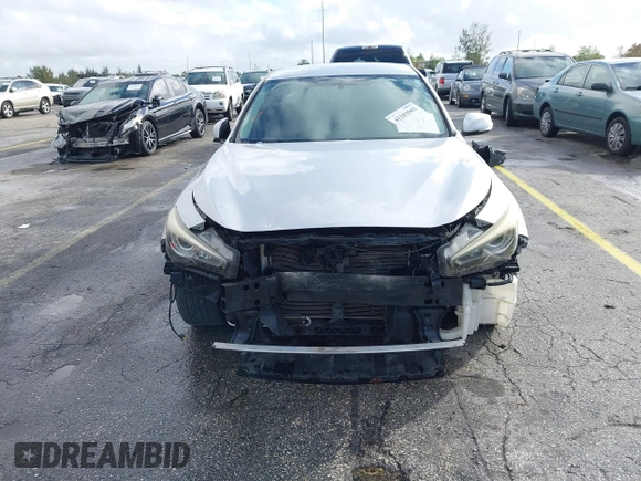 2015 Infiniti Q50 Premium with VIN JN1BV7AP9FM358782, listed as a IAAI auction lot 41103963 with 96,853 mi miles. Bid and sale history available at carsss.com. Image 6.