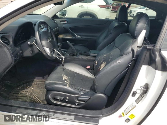 2012 Lexus IS 250 C with VIN JTHFF2C23C2524901, listed as a Copart auction lot 53550135 with 67,652 mi miles and Salvage title. Bid and sale history available at DreamBid. Image 7.
