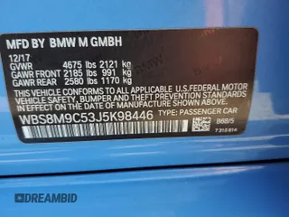 2018 BMW M3 with VIN WBS8M9C53J5K98446, listed as a Copart auction lot 70211713 with 44,999 mi miles. Bid and sale history available at carsss.com. Image 12.