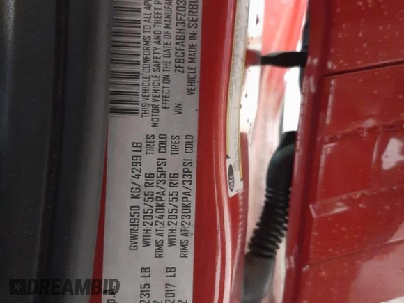 2015 FIAT 500L Easy with VIN ZFBCFABH3FZ034171, listed as a Copart auction lot 86753914 with 79,336 mi miles and Salvage title. Bid and sale history available at DreamBid. Image 13.