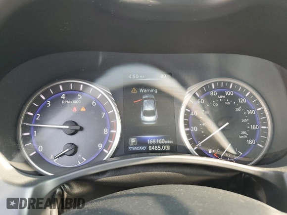 2015 Infiniti Q50 Sport with VIN JN1BV7AR7FM414915, listed as a Copart auction lot 59598875 with 168,160 mi miles and Salvage title. Bid and sale history available at DreamBid. Image 9.