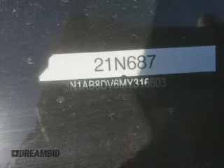 2021 Nissan Sentra SR z VIN 3N1AB8DV6MY316603, wystawiony jako Copart lot #52689775 z przebiegiem 69 670 mil mil oraz Szkoda całkowita • Salvage title. Historia ofert i sprzedaży dostępna na DreamBid. Obrazek 14.