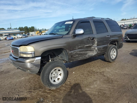 2002 GMC Yukon SLT with VIN 1GKEC13Z02R195842, listed as a Copart auction lot 86726704 with 0 mi miles and Salvage Title. Bid and sale history available at carsss.com. Image 1.