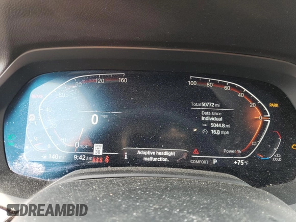 2021 BMW X5 xDrive40i z VIN 5UXCR6C05M9E78676, wystawiony jako Copart lot #60026475 z przebiegiem 50 772 mil mil oraz Szkoda całkowita • Salvage title. Historia ofert i sprzedaży dostępna na DreamBid. Obrazek 9.