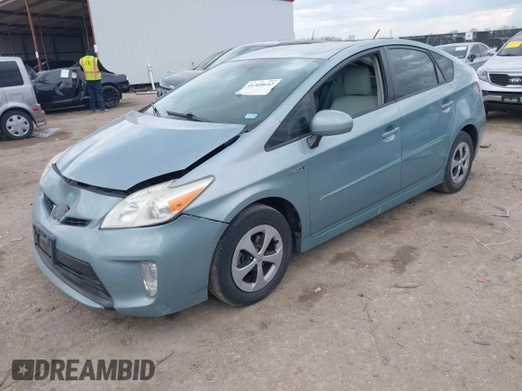 2012 Toyota Prius One with VIN JTDKN3DU1C1592757, listed as a IAAI auction lot 41368642 with 162,730 mi miles. Bid and sale history available at carsss.com. Image 2.