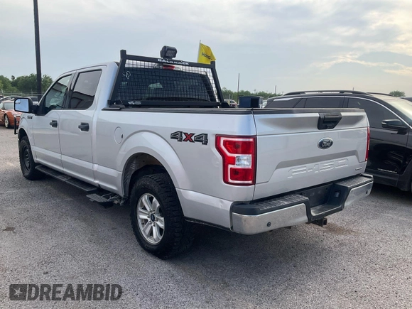 2018 Ford F-150 XL with VIN 1FTFW1E52JKF43228, listed as a IAAI auction lot 42195644 with 999,999 mi miles. Bid and sale history available at carsss.com. Image 1.
