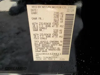 2020 Nissan Murano SV with VIN 5N1AZ2BS1LN124611, listed as a Copart auction lot 57388685 with 66,779 mi miles and Salvage title. Bid and sale history available at DreamBid. Image 13.