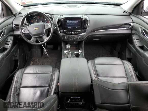 2021 Chevrolet Traverse LT Leather with VIN 1GNEVHKW2MJ140601, listed as a Copart auction lot 65376624 with 57,276 mi miles and Salvage Title. Bid and sale history available at carsss.com. Image 8.