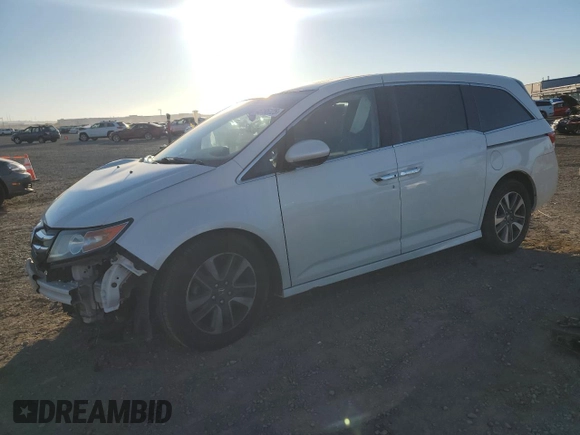2016 Honda Odyssey Touring Elite with VIN 5FNRL5H93GB045542, listed as a Copart auction lot 46195125 with 157,897 mi miles and Salvage title. Bid and sale history available at DreamBid. Image 1.