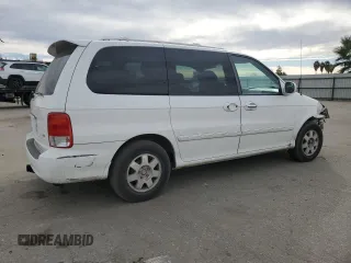 2002 Kia Sedona LX with VIN KNDUP131326271237, listed as a Copart auction lot 89358515 with 142,150 mi miles and Salvage Title. Bid and sale history available at carsss.com. Image 3.