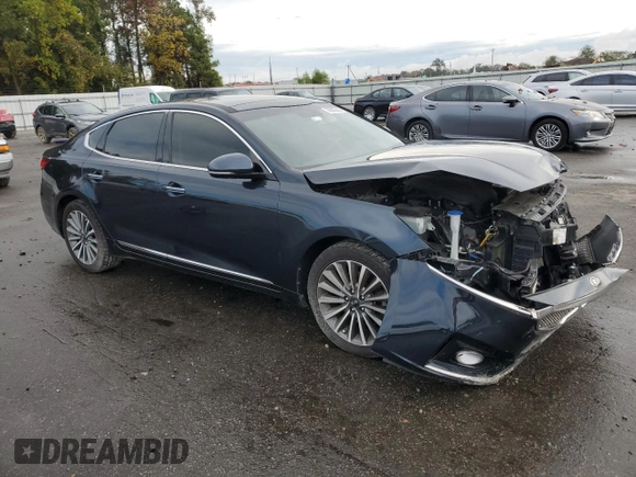 2017 Kia Cadenza Premium with VIN KNALC4J13H5091439, listed as a Copart auction lot 78693644 with 56,236 mi miles and Salvage Title. Bid and sale history available at carsss.com. Image 4.