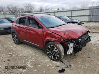 2022 Hyundai Kona Limited with VIN KM8K53A3XNU915244, listed as a Copart auction lot 71355882 with 13,633 mi miles. Bid and sale history available at carsss.com. Image 4.