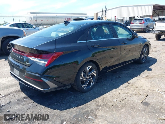 2024 Hyundai Elantra Limited with VIN KMHLP4DG1RU795908, listed as a IAAI auction lot 42191560 with 21,825 mi miles and . Bid and sale history available at DreamBid. Image 4.