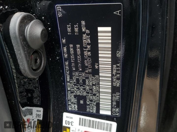 2024 Toyota Sienna LE with VIN 5TDCSKFC6RS110338, listed as a Copart auction lot 78694384 with 12,770 mi miles and Salvage Title. Bid and sale history available at carsss.com. Image 13.