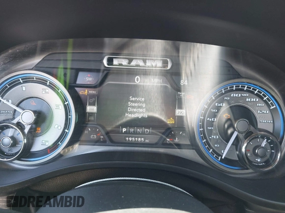 2020 Ram 1500 Limited with VIN 1C6SRFHM9LN225475, listed as a IAAI auction lot 42353156 with 195,185 mi miles and . Bid and sale history available at DreamBid. Image 16.