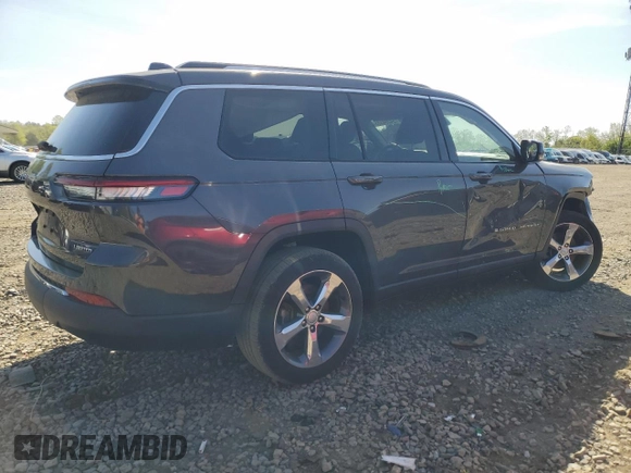 2021 Jeep Grand Cherokee Limited with VIN 1C4RJKBG0M8189881, listed as a Copart auction lot 54394555 with 47,424 mi miles and Salvage Title. Bid and sale history available at DreamBid. Image 3.