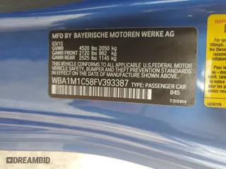 2015 BMW 2 Series M235i with VIN WBA1M1C58FV393387, listed as a Copart auction lot 75863564 with 108,848 mi miles and Non Repairable. Bid and sale history available at carsss.com. Image 13.