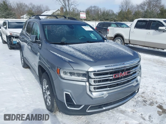 2021 GMC Acadia SLE with VIN 1GKKNKLS0MZ186986, listed as a IAAI auction lot 41597643 with 53,672 mi miles and . Bid and sale history available at DreamBid. Image 1.