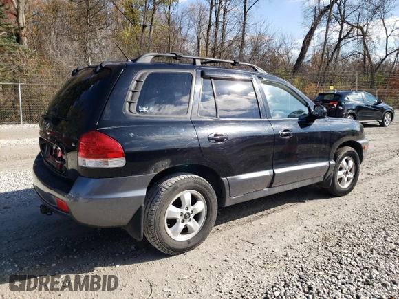 2006 Hyundai Santa Fe GLS with VIN KM8SC13D96U102107, listed as a Copart auction lot 55525594 with 198,741 mi miles and Salvage Title. Bid and sale history available at carsss.com. Image 3.