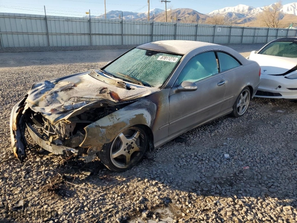 2003 Mercedes-Benz CLK-Class 5.0L with VIN WDBTJ75J23F047115, listed as a Copart auction lot 87011274 with 0 mi miles and Salvage Title. Bid and sale history available at carsss.com. Image 1.