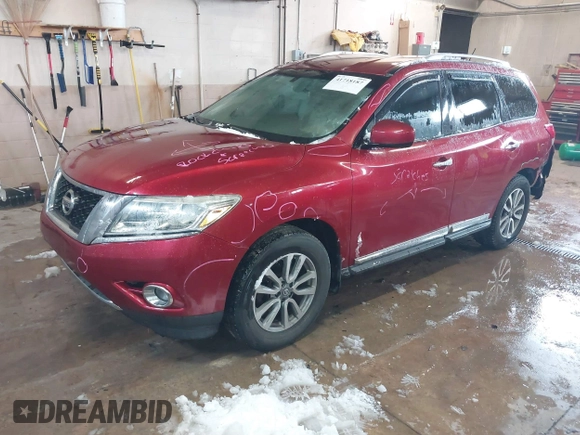 2014 Nissan Pathfinder S with VIN 5N1AR2MM4EC630270, listed as a IAAI auction lot 41718187 with 110,360 mi miles and . Bid and sale history available at DreamBid. Image 2.