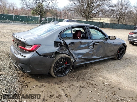 2022 BMW 3 Series M340i xDrive with VIN 3MW5U9J06N8C67957, listed as a Copart auction lot 49737485 with 10,563 mi miles and Salvage Title. Bid and sale history available at carsss.com. Image 3.