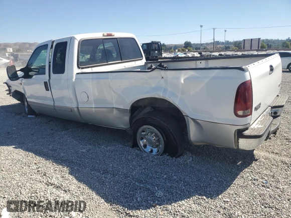 2001 Ford Super Duty F-250 XL with VIN 1FTNX20L01EA40364, listed as a Copart auction lot 74756234 with 244,584 mi miles and Salvage Title. Bid and sale history available at carsss.com. Image 2.