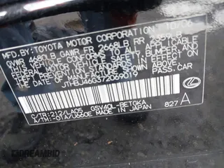 2007 Lexus ES 330 z VIN JTHBJ46G372069019, wystawiony jako IAAI lot #42331434 z przebiegiem 172 667 mil mil oraz . Historia ofert i sprzedaży dostępna na DreamBid. Obrazek 8.