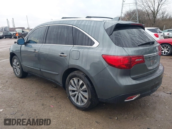 2015 Acura MDX Tech Pkg with VIN 5FRYD4H44FB006205, listed as a IAAI auction lot 41048794 with 151,060 mi miles. Bid and sale history available at carsss.com. Image 3.