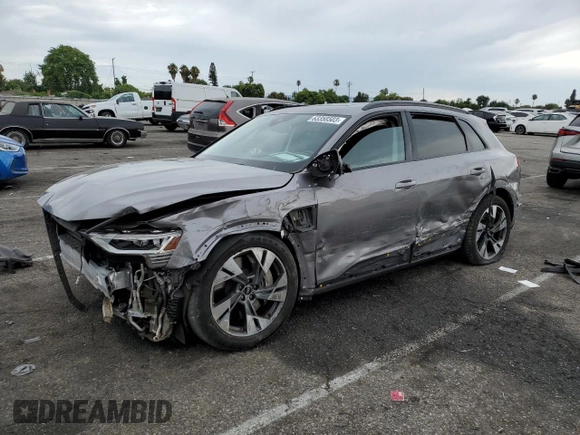 2021 Audi e-tron Premium with VIN WA1AAAGE7MB023112, listed as a Copart auction lot 63358503 with 16,944 mi miles. Bid and sale history available at carsss.com. Image 1.