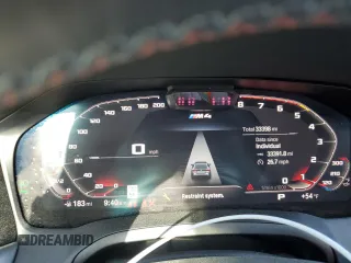 2023 BMW M4 Competition with VIN WBS33AZ03PCL68087, listed as a Copart auction lot 47988205 with 33,398 mi miles and Salvage Title. Bid and sale history available at carsss.com. Image 9.