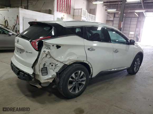 2017 Nissan Murano SL with VIN 5N1AZ2MH6HN194517, listed as a Copart auction lot 52495975 with 78,046 mi miles and Salvage Title. Bid and sale history available at carsss.com. Image 3.