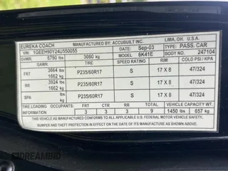 2004 Cadillac DeVille Limousine z VIN 1GEEH90Y24U550055, wystawiony jako Copart lot #57705855 z przebiegiem 44 345 mil mil oraz Tytuł czysty. Historia ofert i sprzedaży dostępna na DreamBid. Obrazek 10.