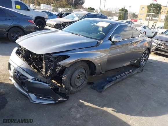 2017 Infiniti Q60 2.0t Premium with VIN JN1CV7EK8HM111114, listed as a IAAI auction lot 41323754 with 95,683 mi miles. Bid and sale history available at carsss.com. Image 2.