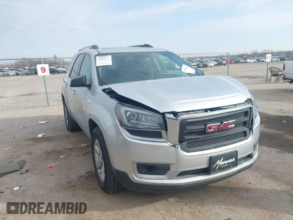 2015 GMC Acadia SLE with VIN 1GKKVPKD2FJ357397, listed as a IAAI auction lot 41584912 with 60,388 mi miles. Bid and sale history available at carsss.com. Image 1.