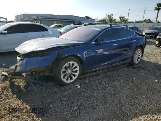 2020 Tesla Model S Long Range with VIN 5YJSA1E27LF361351, listed as a Copart auction lot 56239615 with 91,380 mi miles and Salvage title. Bid and sale history available at DreamBid. Image 1.