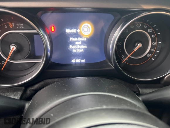 2019 Jeep Wrangler Unlimited Sport S with VIN 1C4HJXDG9KW569235, listed as a Copart auction lot 60338215 with 47,107 mi miles and Clean title. Bid and sale history available at DreamBid. Image 8.
